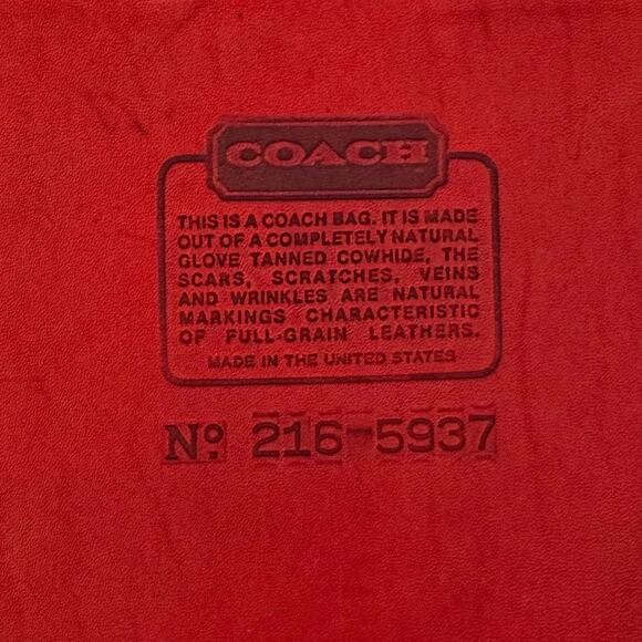 Coach Vintage Madison Satchel Handbag Doctor's Bag Red/Brown USA Made - Picture 11 of 13